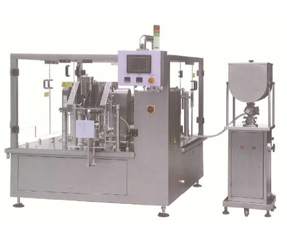 OCL-200MV-GDY8八工位給袋式液體自動計(jì)量包裝機(jī) Eight-station bag-type liquid automatic weighing and packaging machine